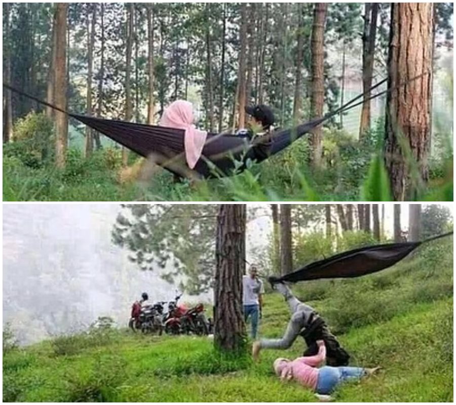 Momen apes pasangan ini yang bakal bikin gagal romantis